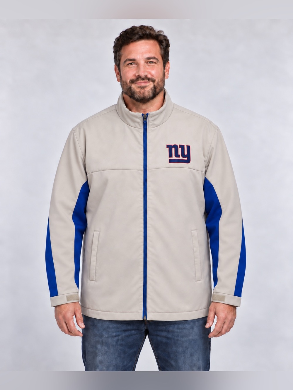 New York Giants G-III Blue Fleece Lined Softshell Jacket Full Zip Men’s XL NFL
